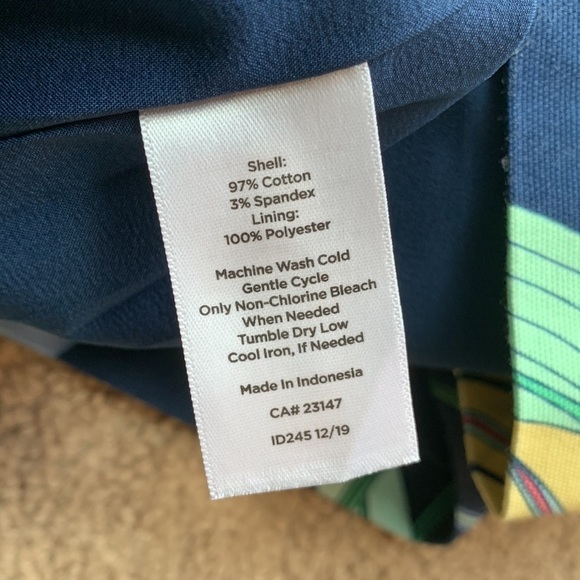 Talbots | Talbots cotton canvas a line skirt hibiscus print - Picture 6 of 6